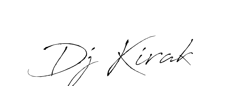 You should practise on your own different ways (Antro_Vectra) to write your name (Dj Kirak) in signature. don't let someone else do it for you. Dj Kirak signature style 6 images and pictures png