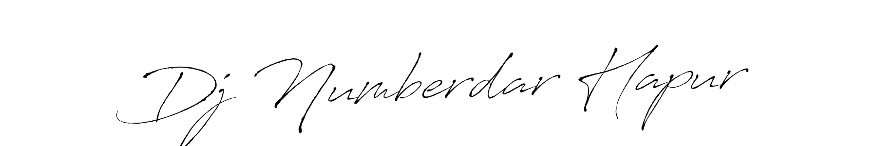 Make a beautiful signature design for name Dj Numberdar Hapur. With this signature (Antro_Vectra) style, you can create a handwritten signature for free. Dj Numberdar Hapur signature style 6 images and pictures png