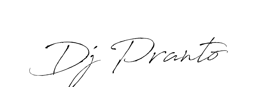 Dj Pranto stylish signature style. Best Handwritten Sign (Antro_Vectra) for my name. Handwritten Signature Collection Ideas for my name Dj Pranto. Dj Pranto signature style 6 images and pictures png