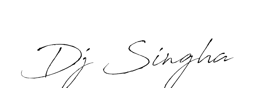 Dj Singha stylish signature style. Best Handwritten Sign (Antro_Vectra) for my name. Handwritten Signature Collection Ideas for my name Dj Singha. Dj Singha signature style 6 images and pictures png