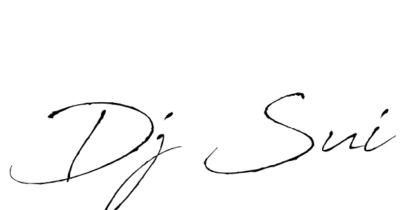 Dj Sui stylish signature style. Best Handwritten Sign (Antro_Vectra) for my name. Handwritten Signature Collection Ideas for my name Dj Sui. Dj Sui signature style 6 images and pictures png