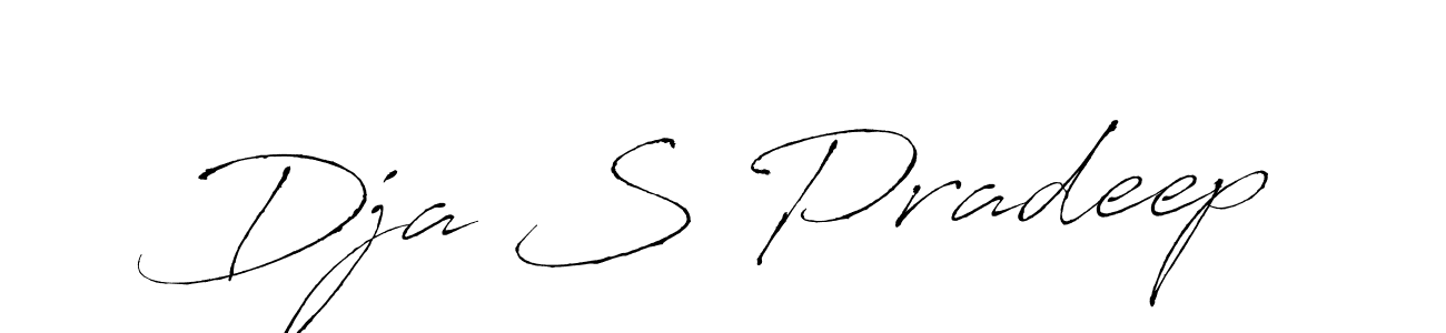 You should practise on your own different ways (Antro_Vectra) to write your name (Dja S Pradeep) in signature. don't let someone else do it for you. Dja S Pradeep signature style 6 images and pictures png