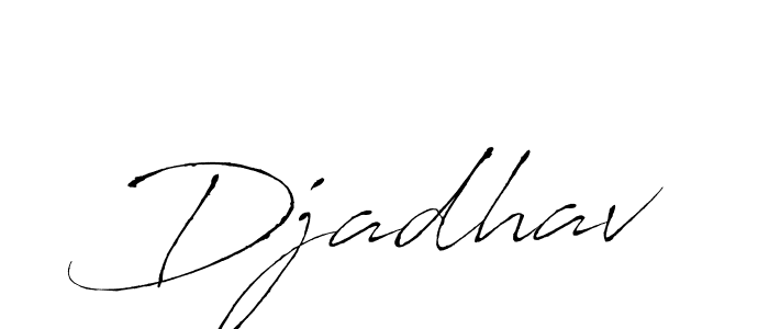 Make a beautiful signature design for name Djadhav. With this signature (Antro_Vectra) style, you can create a handwritten signature for free. Djadhav signature style 6 images and pictures png