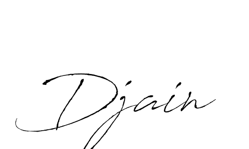 Use a signature maker to create a handwritten signature online. With this signature software, you can design (Antro_Vectra) your own signature for name Djain. Djain signature style 6 images and pictures png
