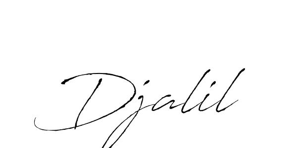 Create a beautiful signature design for name Djalil. With this signature (Antro_Vectra) fonts, you can make a handwritten signature for free. Djalil signature style 6 images and pictures png