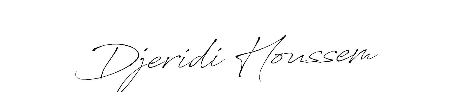 Djeridi Houssem stylish signature style. Best Handwritten Sign (Antro_Vectra) for my name. Handwritten Signature Collection Ideas for my name Djeridi Houssem. Djeridi Houssem signature style 6 images and pictures png