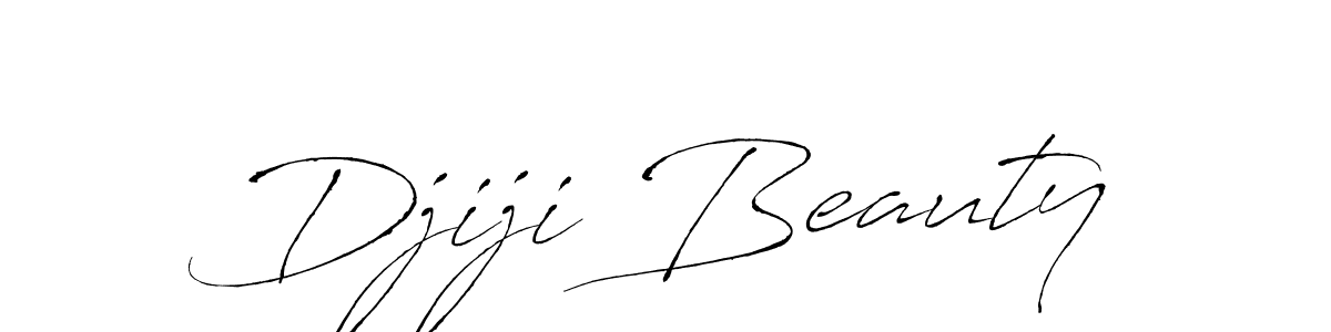 Make a beautiful signature design for name Djiji Beauty. With this signature (Antro_Vectra) style, you can create a handwritten signature for free. Djiji Beauty signature style 6 images and pictures png