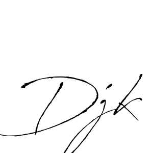 Make a beautiful signature design for name Djk. With this signature (Antro_Vectra) style, you can create a handwritten signature for free. Djk signature style 6 images and pictures png