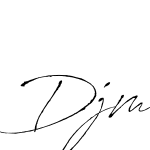 Make a beautiful signature design for name Djm. With this signature (Antro_Vectra) style, you can create a handwritten signature for free. Djm signature style 6 images and pictures png