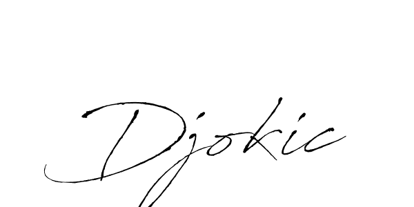 Make a beautiful signature design for name Djokic. With this signature (Antro_Vectra) style, you can create a handwritten signature for free. Djokic signature style 6 images and pictures png