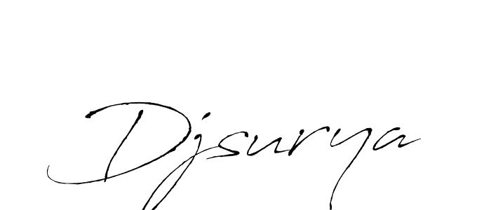 You should practise on your own different ways (Antro_Vectra) to write your name (Djsurya) in signature. don't let someone else do it for you. Djsurya signature style 6 images and pictures png