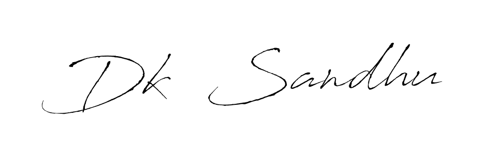 The best way (Antro_Vectra) to make a short signature is to pick only two or three words in your name. The name Dk  Sandhu include a total of six letters. For converting this name. Dk  Sandhu signature style 6 images and pictures png