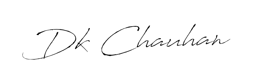 if you are searching for the best signature style for your name Dk Chauhan. so please give up your signature search. here we have designed multiple signature styles  using Antro_Vectra. Dk Chauhan signature style 6 images and pictures png