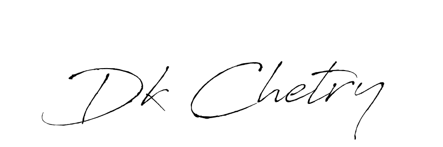 Make a beautiful signature design for name Dk Chetry. With this signature (Antro_Vectra) style, you can create a handwritten signature for free. Dk Chetry signature style 6 images and pictures png