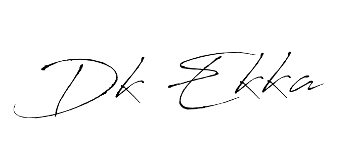 Make a beautiful signature design for name Dk Ekka. With this signature (Antro_Vectra) style, you can create a handwritten signature for free. Dk Ekka signature style 6 images and pictures png