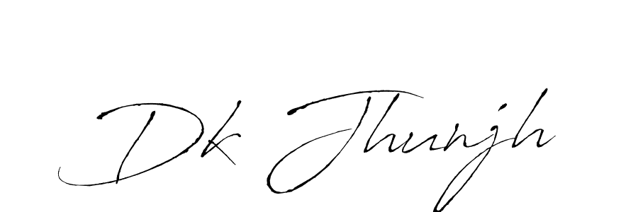 Also we have Dk Jhunjh name is the best signature style. Create professional handwritten signature collection using Antro_Vectra autograph style. Dk Jhunjh signature style 6 images and pictures png