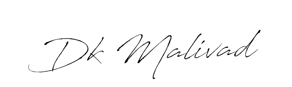 Create a beautiful signature design for name Dk Malivad. With this signature (Antro_Vectra) fonts, you can make a handwritten signature for free. Dk Malivad signature style 6 images and pictures png