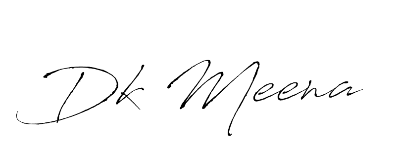 Make a beautiful signature design for name Dk Meena. With this signature (Antro_Vectra) style, you can create a handwritten signature for free. Dk Meena signature style 6 images and pictures png