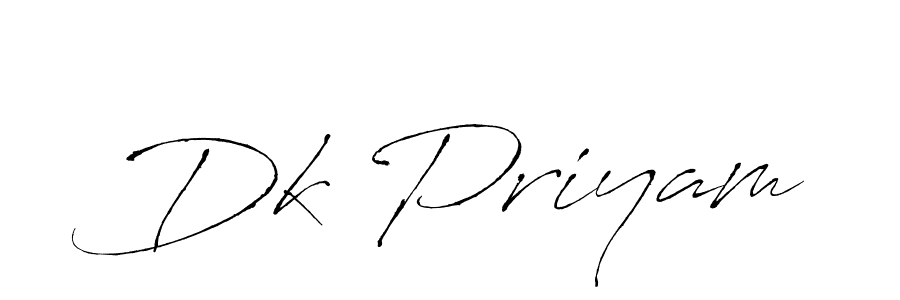 Use a signature maker to create a handwritten signature online. With this signature software, you can design (Antro_Vectra) your own signature for name Dk Priyam. Dk Priyam signature style 6 images and pictures png