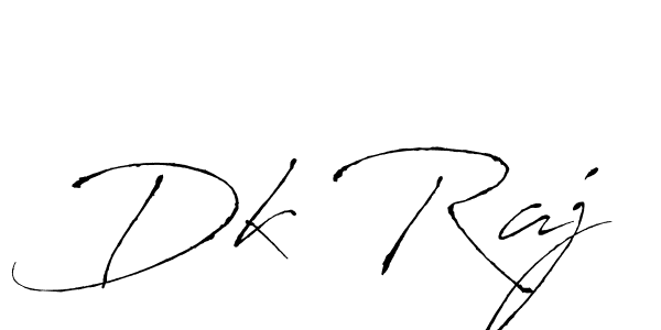 How to make Dk Raj name signature. Use Antro_Vectra style for creating short signs online. This is the latest handwritten sign. Dk Raj signature style 6 images and pictures png