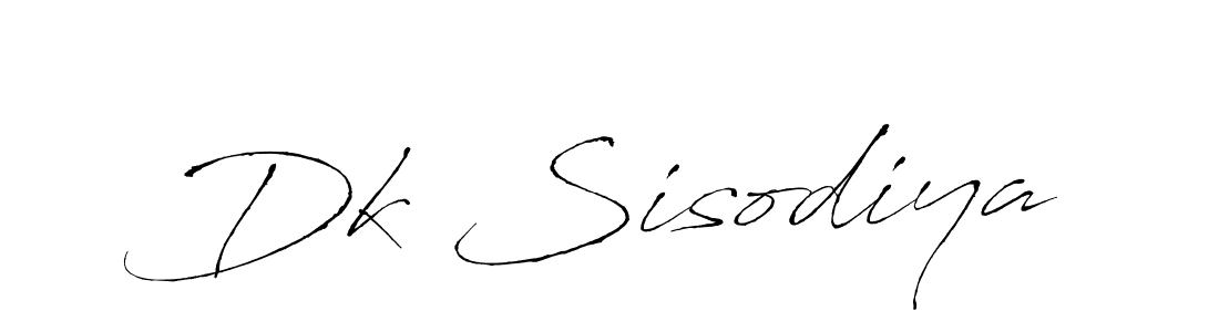 Make a beautiful signature design for name Dk Sisodiya. With this signature (Antro_Vectra) style, you can create a handwritten signature for free. Dk Sisodiya signature style 6 images and pictures png