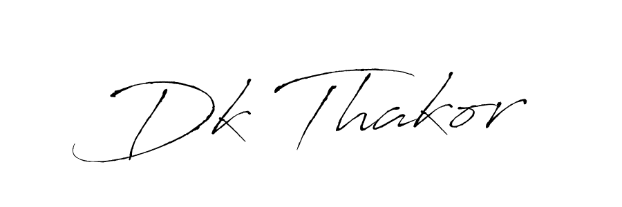 How to make Dk Thakor name signature. Use Antro_Vectra style for creating short signs online. This is the latest handwritten sign. Dk Thakor signature style 6 images and pictures png