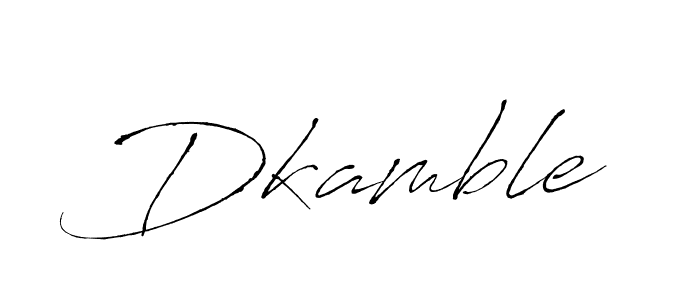 Create a beautiful signature design for name Dkamble. With this signature (Antro_Vectra) fonts, you can make a handwritten signature for free. Dkamble signature style 6 images and pictures png