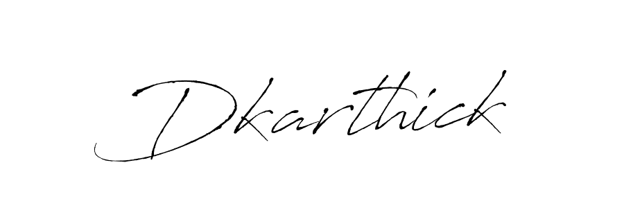 Make a beautiful signature design for name Dkarthick. With this signature (Antro_Vectra) style, you can create a handwritten signature for free. Dkarthick signature style 6 images and pictures png