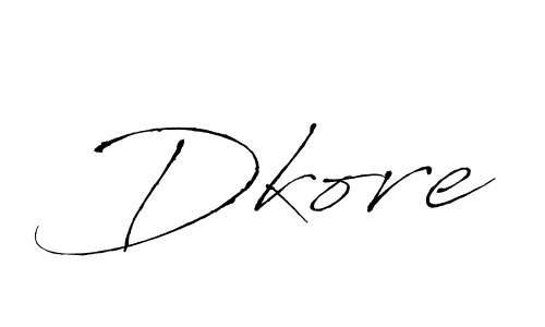 Make a beautiful signature design for name Dkore. With this signature (Antro_Vectra) style, you can create a handwritten signature for free. Dkore signature style 6 images and pictures png