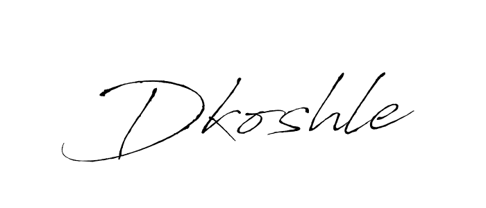 How to make Dkoshle signature? Antro_Vectra is a professional autograph style. Create handwritten signature for Dkoshle name. Dkoshle signature style 6 images and pictures png
