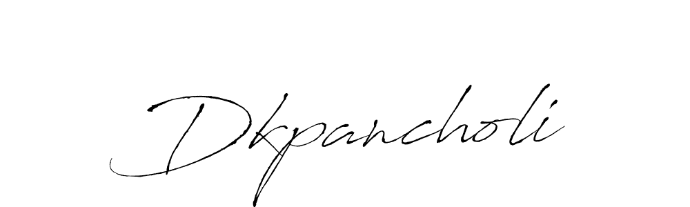 How to make Dkpancholi name signature. Use Antro_Vectra style for creating short signs online. This is the latest handwritten sign. Dkpancholi signature style 6 images and pictures png