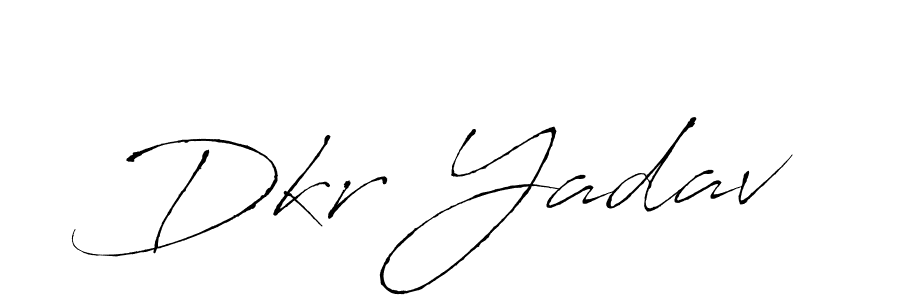 Design your own signature with our free online signature maker. With this signature software, you can create a handwritten (Antro_Vectra) signature for name Dkr Yadav. Dkr Yadav signature style 6 images and pictures png