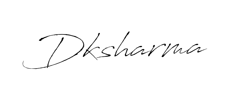 Create a beautiful signature design for name Dksharma. With this signature (Antro_Vectra) fonts, you can make a handwritten signature for free. Dksharma signature style 6 images and pictures png