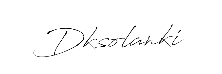 Create a beautiful signature design for name Dksolanki. With this signature (Antro_Vectra) fonts, you can make a handwritten signature for free. Dksolanki signature style 6 images and pictures png