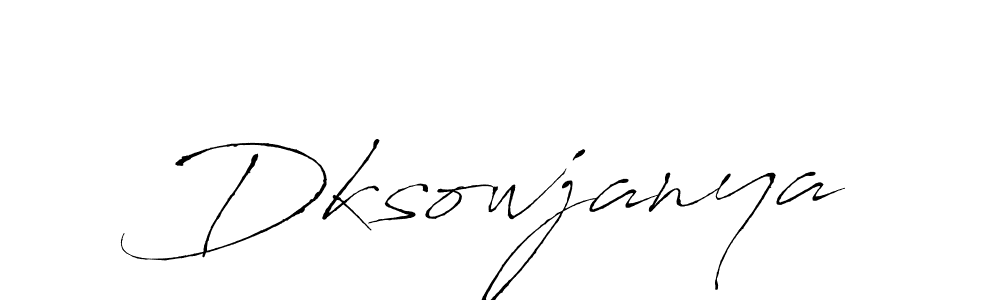 How to make Dksowjanya signature? Antro_Vectra is a professional autograph style. Create handwritten signature for Dksowjanya name. Dksowjanya signature style 6 images and pictures png