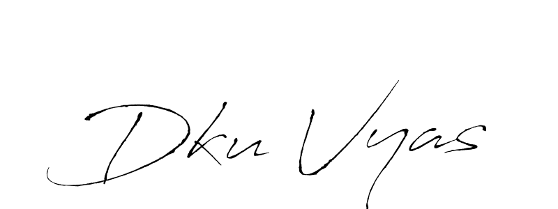 Dku Vyas stylish signature style. Best Handwritten Sign (Antro_Vectra) for my name. Handwritten Signature Collection Ideas for my name Dku Vyas. Dku Vyas signature style 6 images and pictures png