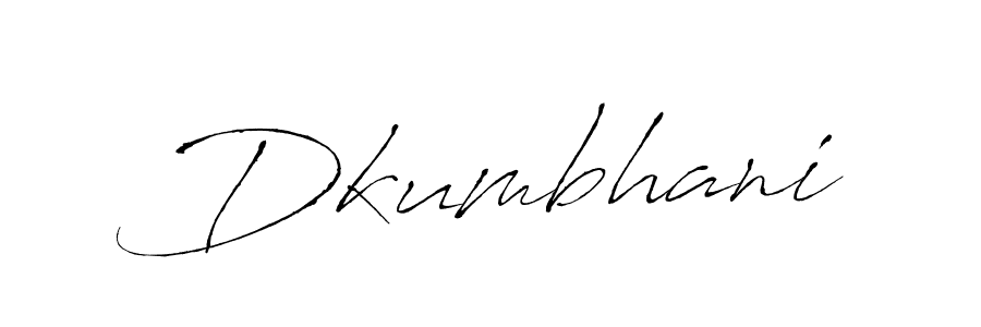 Create a beautiful signature design for name Dkumbhani. With this signature (Antro_Vectra) fonts, you can make a handwritten signature for free. Dkumbhani signature style 6 images and pictures png