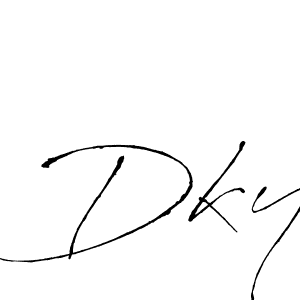 Design your own signature with our free online signature maker. With this signature software, you can create a handwritten (Antro_Vectra) signature for name Dky. Dky signature style 6 images and pictures png
