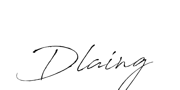 Make a beautiful signature design for name Dlaing. With this signature (Antro_Vectra) style, you can create a handwritten signature for free. Dlaing signature style 6 images and pictures png