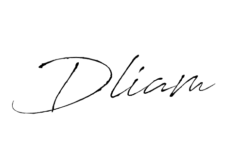 Design your own signature with our free online signature maker. With this signature software, you can create a handwritten (Antro_Vectra) signature for name Dliam. Dliam signature style 6 images and pictures png