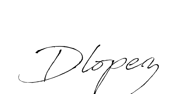 Design your own signature with our free online signature maker. With this signature software, you can create a handwritten (Antro_Vectra) signature for name Dlopez. Dlopez signature style 6 images and pictures png