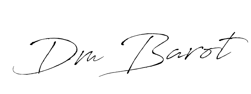 Dm Barot stylish signature style. Best Handwritten Sign (Antro_Vectra) for my name. Handwritten Signature Collection Ideas for my name Dm Barot. Dm Barot signature style 6 images and pictures png