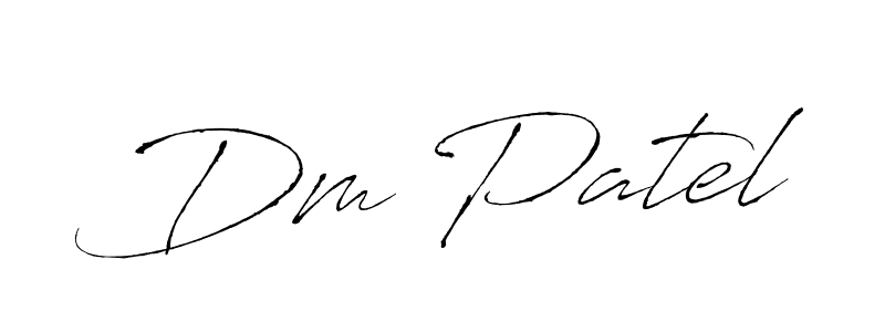 Make a beautiful signature design for name Dm Patel. With this signature (Antro_Vectra) style, you can create a handwritten signature for free. Dm Patel signature style 6 images and pictures png