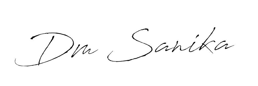 Create a beautiful signature design for name Dm Sanika. With this signature (Antro_Vectra) fonts, you can make a handwritten signature for free. Dm Sanika signature style 6 images and pictures png