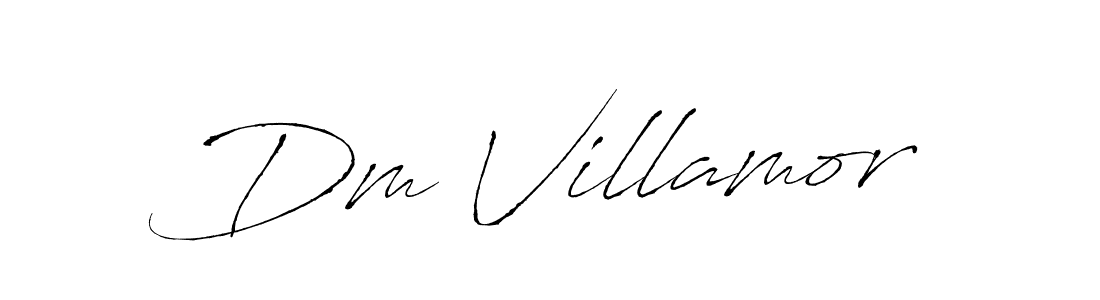 Make a beautiful signature design for name Dm Villamor. With this signature (Antro_Vectra) style, you can create a handwritten signature for free. Dm Villamor signature style 6 images and pictures png