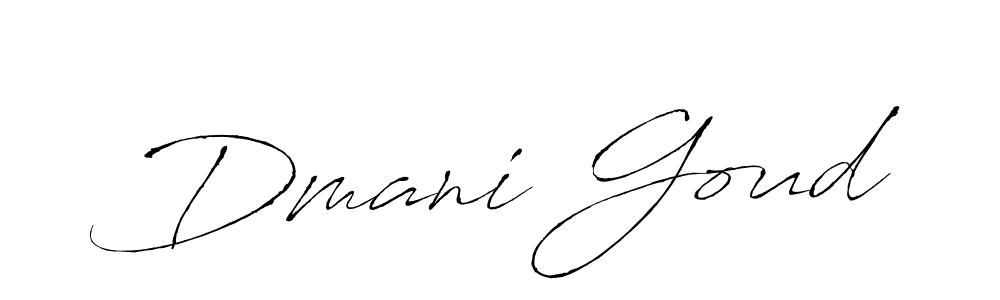 Make a beautiful signature design for name Dmani Goud. With this signature (Antro_Vectra) style, you can create a handwritten signature for free. Dmani Goud signature style 6 images and pictures png
