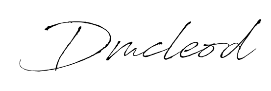 The Antro_Vectra typeface gives name Dmcleod a refined look. Suitable for certificates, diplomas, and official verification. Dmcleod signature style 6 images and pictures png