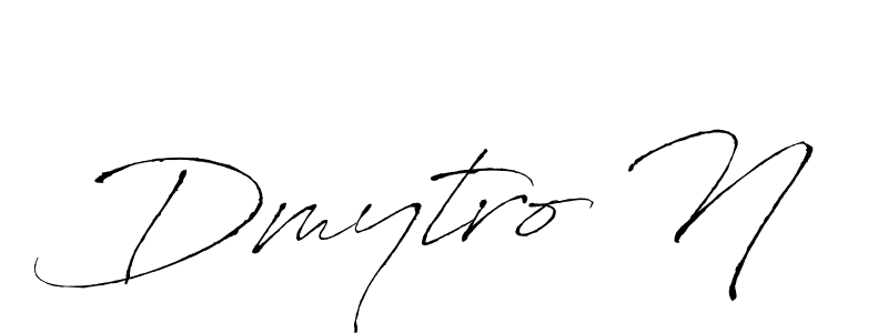 Use a signature maker to create a handwritten signature online. With this signature software, you can design (Antro_Vectra) your own signature for name Dmytro N. Dmytro N signature style 6 images and pictures png