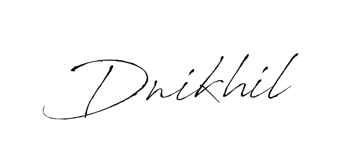 Use a signature maker to create a handwritten signature online. With this signature software, you can design (Antro_Vectra) your own signature for name Dnikhil. Dnikhil signature style 6 images and pictures png