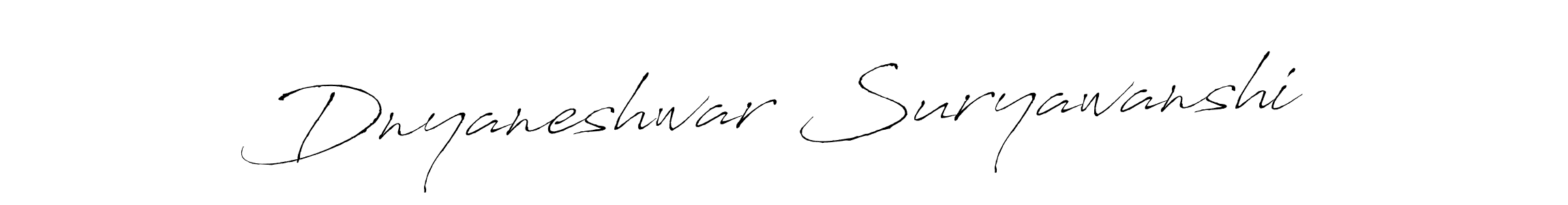 How to make Dnyaneshwar Suryawanshi name signature. Use Antro_Vectra style for creating short signs online. This is the latest handwritten sign. Dnyaneshwar Suryawanshi signature style 6 images and pictures png